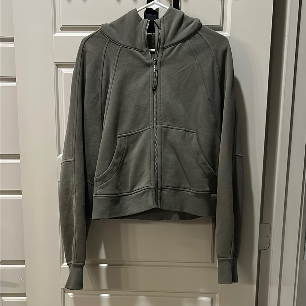 Lululemon Olive Green Zip-Up Hoodie